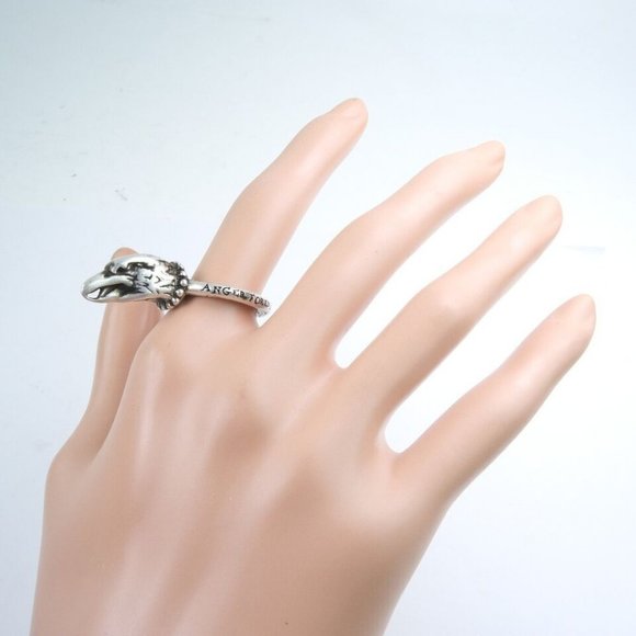 Auth GUCCI ANGER FOREST Ring Silver Silver - Picture 10 of 12